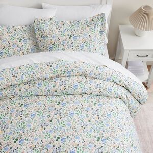 Pottery Barn Teen Multicolor Floral Duvet Cover and Shams